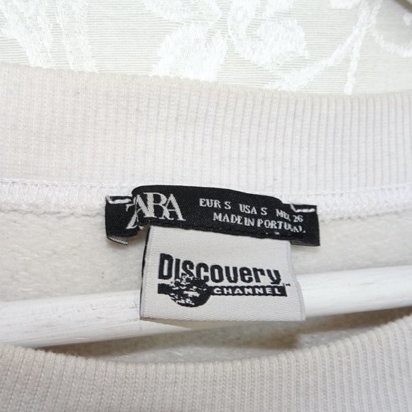 Zara Discovery Channel White Sweater Pullover - Picture 5 of 7